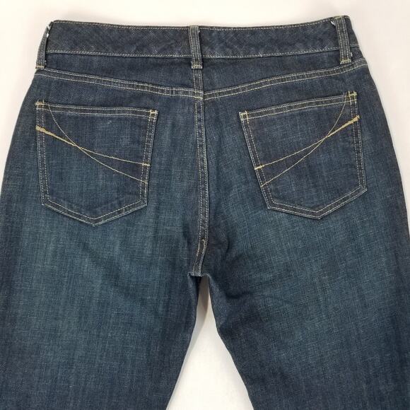GAP Jeans Womens 10R Blue Curvy Flare Bootcut Stretch Denim Mid Rise 32x33 - Picture 3 of 10
